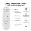 30 Inch Modern Floral Art Matte White Indoor LED Flush Mount  Small Ceiling Fan With Light and  Remote Control