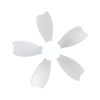 30 Inch Modern Floral Art Matte White Indoor LED Flush Mount  Small Ceiling Fan With Light and  Remote Control