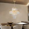 Luxury Crystal Chandelier Modern Chandeliers Lights Fixture Hanging Pendant Light Fixture for Dining Room Bedroom Living Room Dia 19.7 Inch