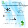 34.2 in. 24W LED light bulb ceiling fan with double finish frame