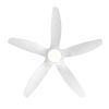 YUHAO 60 in. Integrated LED Indoor&Outdoor Matte White Ceiling Fan with Light Kit and Remote