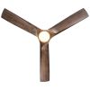 56 in. Integrated LED Indoor&Outdoor Brown Imitation Wood Ceiling Fan with Light Kit and Remote Control