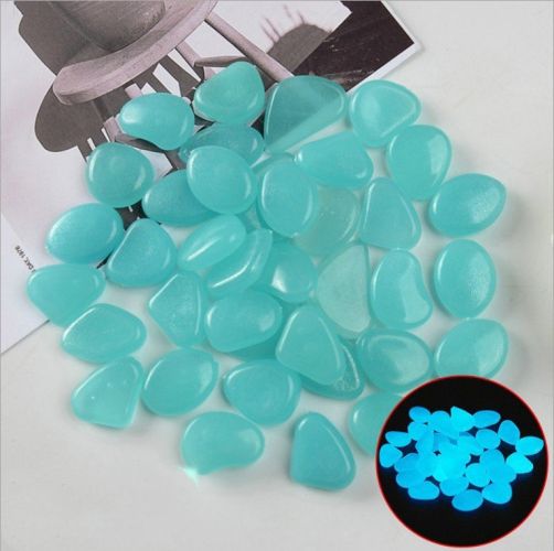 100 Luminous Stones Fluorescent Aquarium Pebbles Fish Tank Garden Luminous Stones